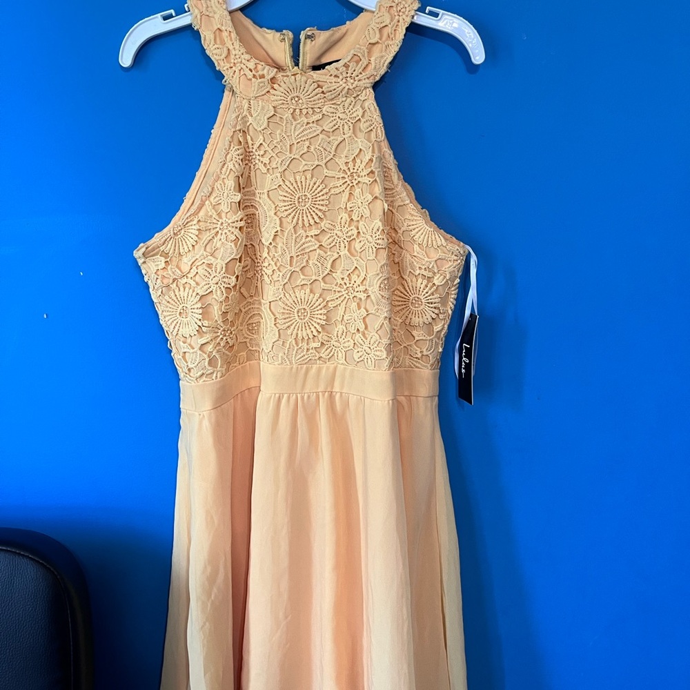 NWT Lulus yellow lace dress size s